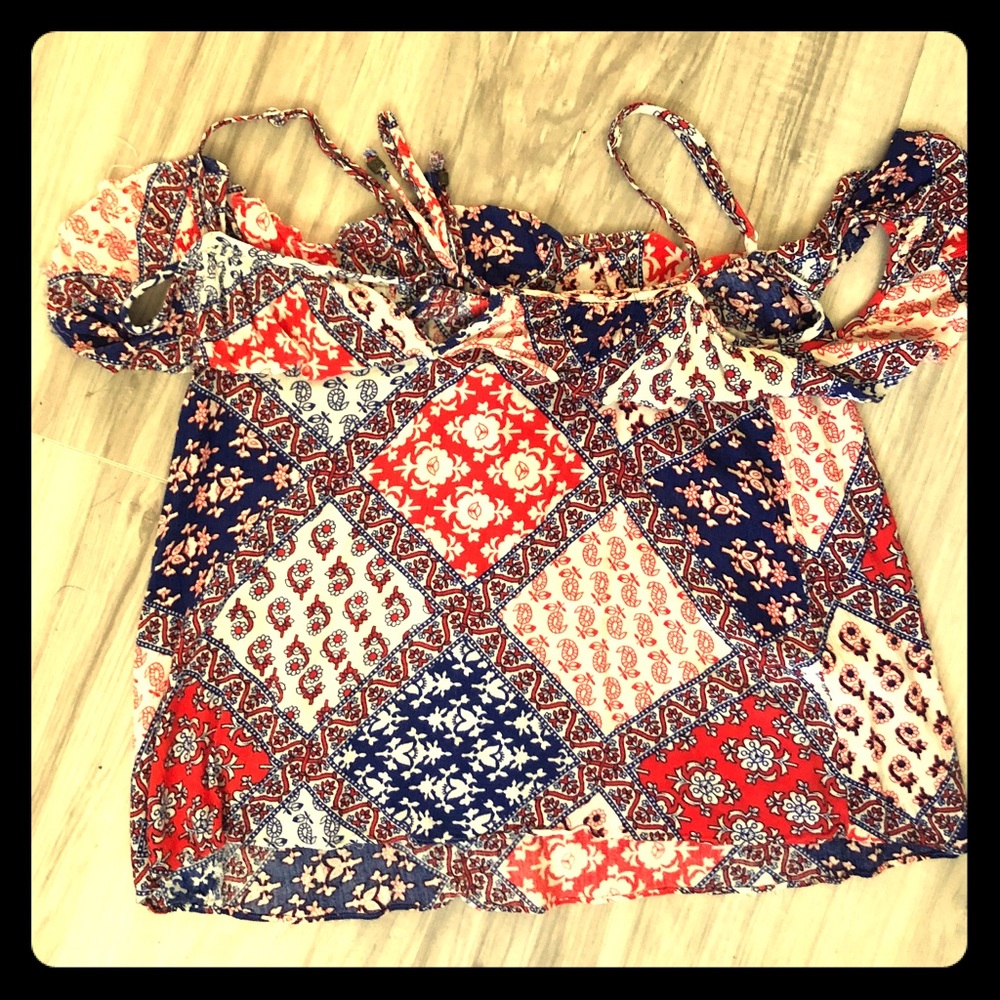 Flowy boho print sexy top
